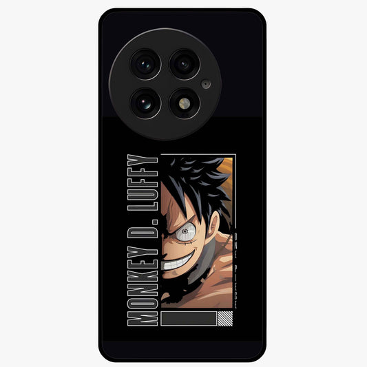 Fearless Pirate Smile Glass Case for 1+13 edgy front view featuring pirate inspired artwork with bold expression