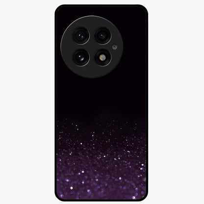 Glittery Purple Bokeh Glass Case for 1+13 vibrant front view featuring sparkling purple bokeh artwork