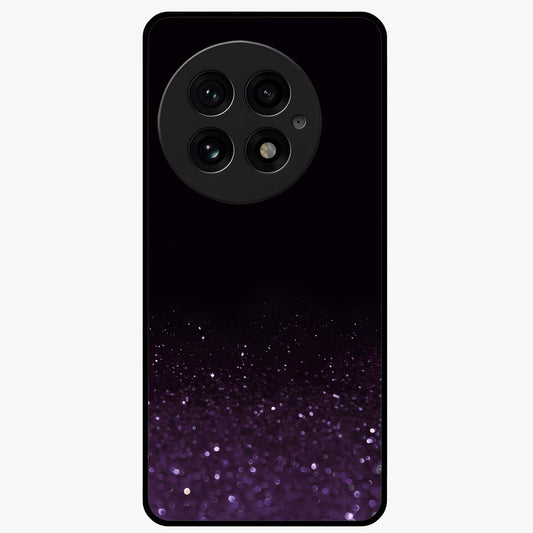 Glittery Purple Bokeh Glass Case for 1+13 vibrant front view featuring sparkling purple bokeh artwork