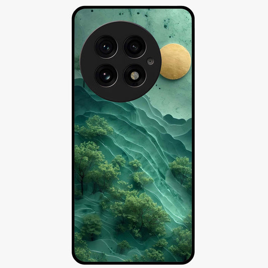 Green Hills With Sun Glass Case for 1+13 scenic front view featuring rolling hills under warm sunlight