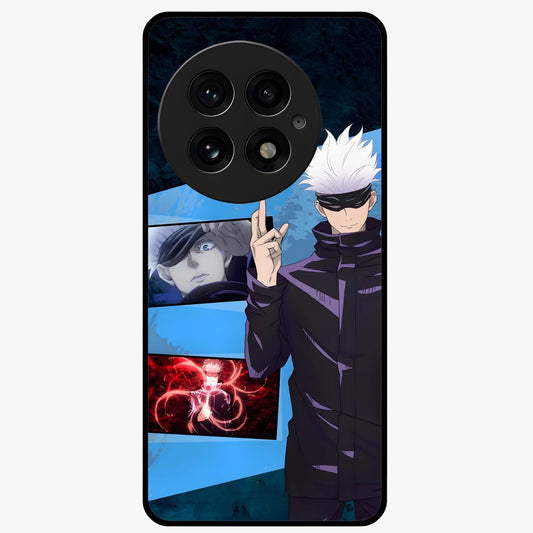 Infinite Curse Sorcerer Glass Case for 1+13 showing full back design in clean flat view with dark sorcerer artwork and glossy glass finish.