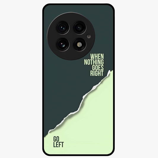 Let Go Quote Glass Case for 1+13 minimalist front view featuring motivational typography artwork