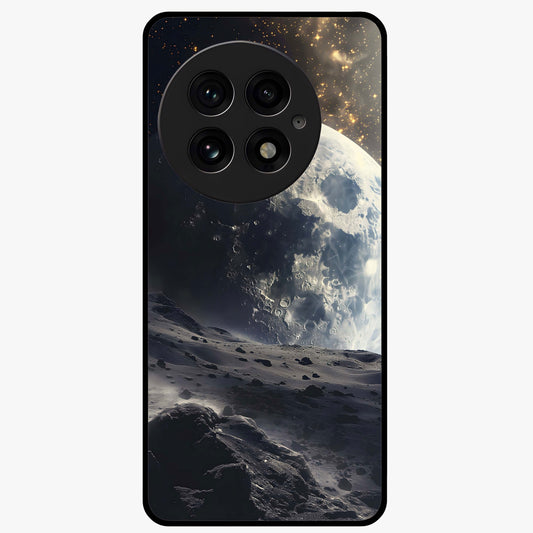Lunar Horizon Glow Glass Case for 1+13 serene front view featuring moonlit horizon artwork