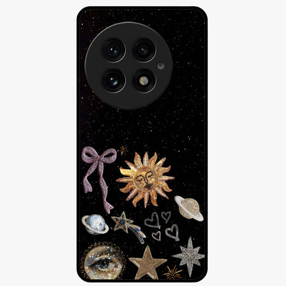 Magical Jewelry Vibe Glass Case for 1+13 glamorous front view featuring jewel inspired artistic artwork