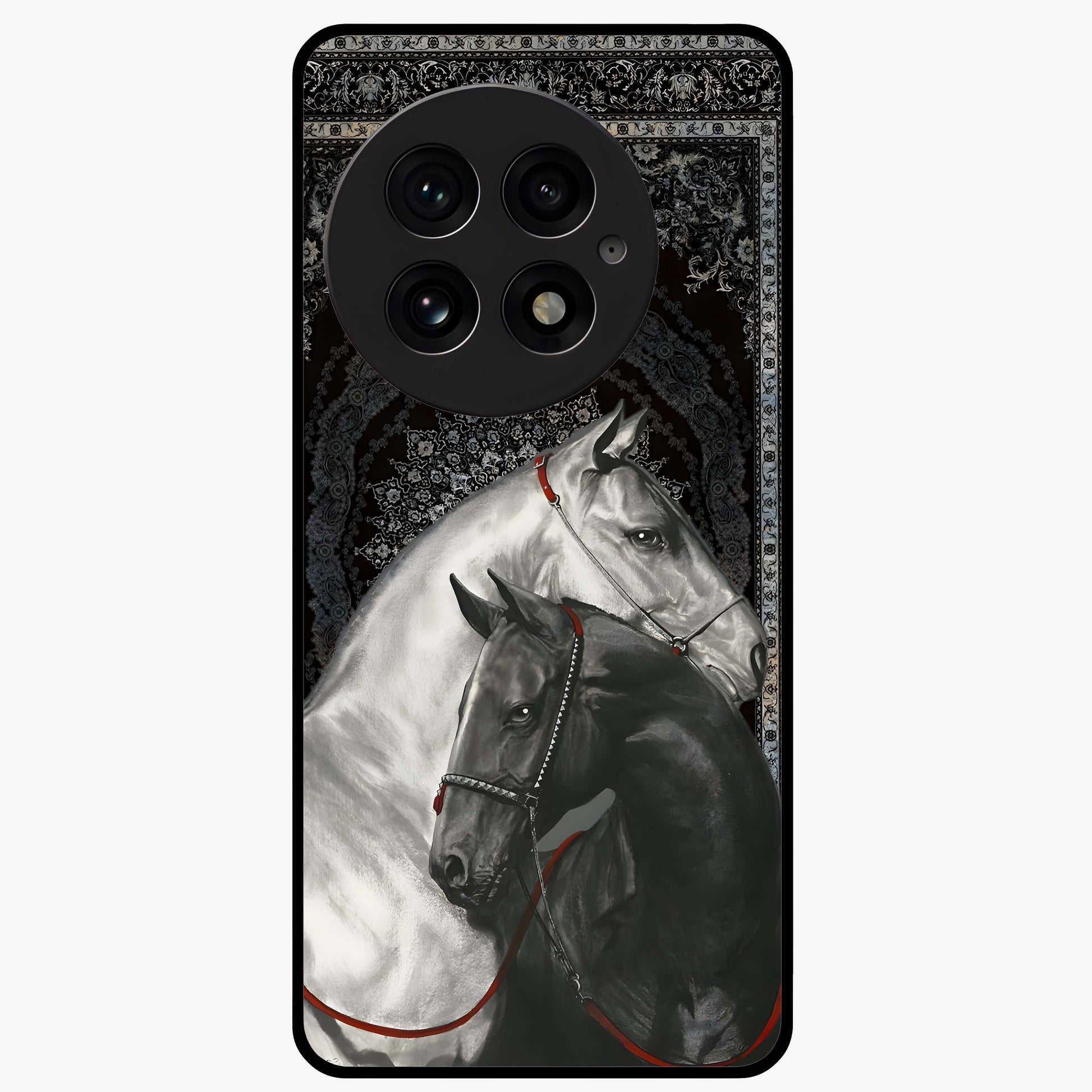 Majestic Ride Legacy Glass Case for 1+13 bold front view featuring dynamic ride inspired artwork