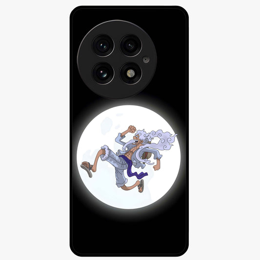 Moonlit Freedom Dance Glass Case for 1+13 artistic front view featuring expressive silhouette artwork under moonlight