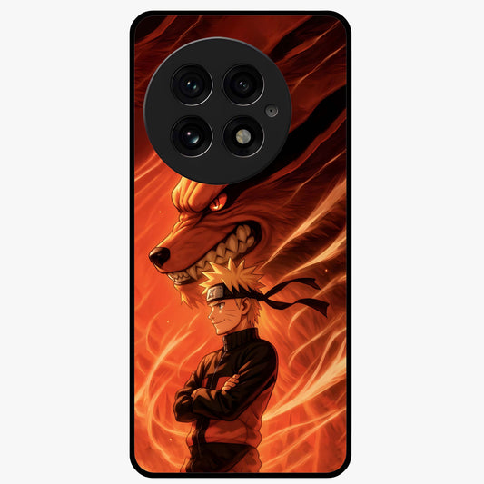 Nine Tails Legacy Glass Case for 1+13 powerful front view featuring legendary fox inspired artwork