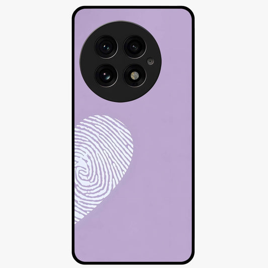 Our Hearts Match Glass Case for 1+13 sweet front view featuring couple themed heart artwork