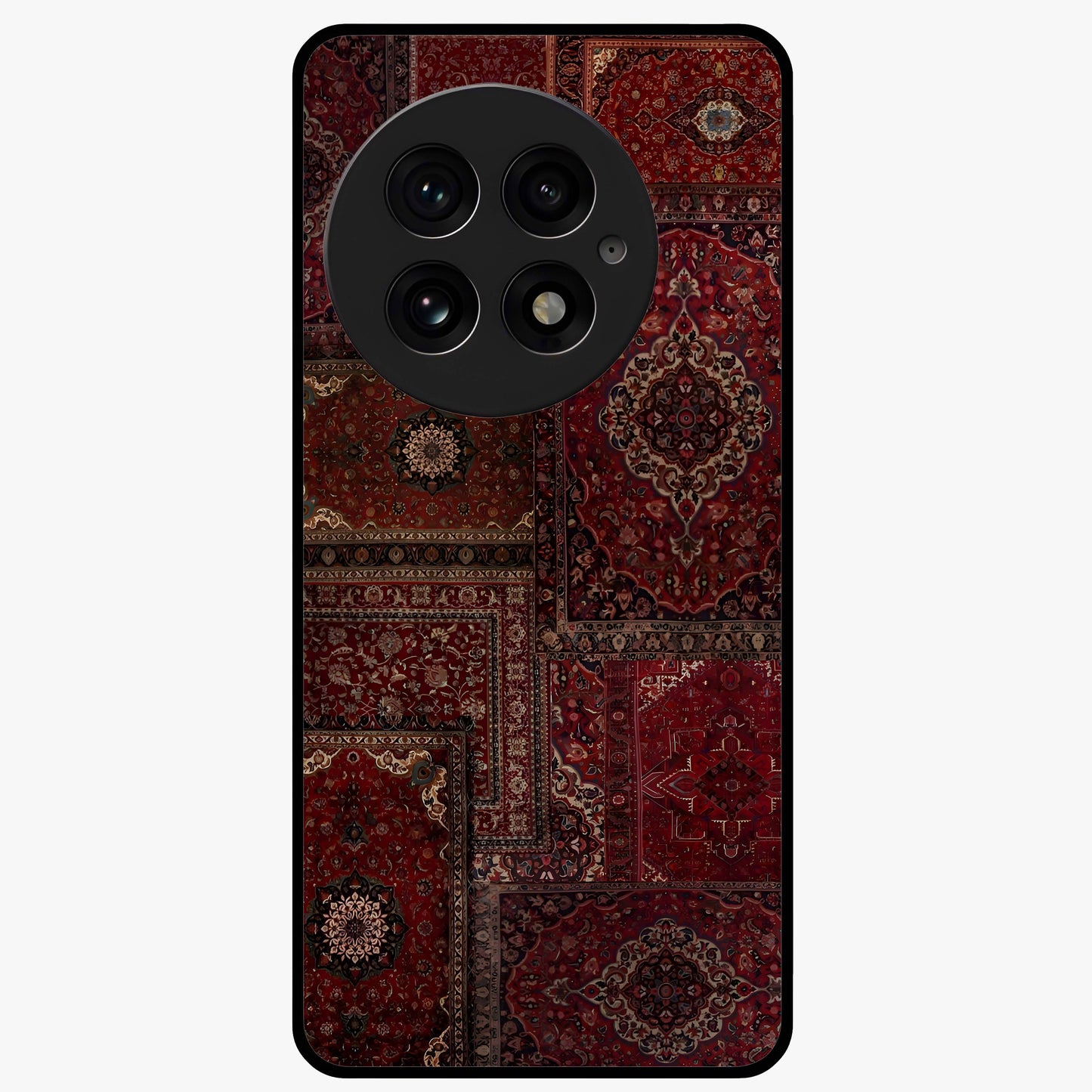 Persian Velvet Tale Glass Case for 1+13 luxurious front view featuring velvet inspired Persian pattern artwork