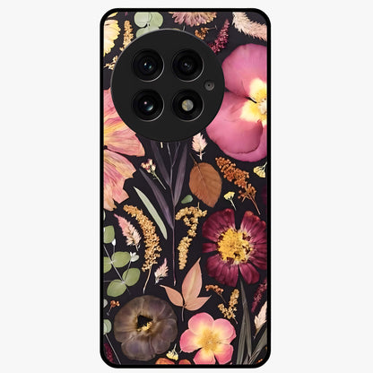 Petal Dream Tapestry Glass Case for 1+13 elegant front view featuring intricate floral tapestry artwork