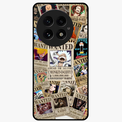 Pirate Wanted Legends Glass Case for 1+13 bold front view featuring legendary pirate themed artwork