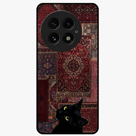 Regal Magic Cat Apple Glass Case for 1+13 playful front view featuring charming cat artwork with whimsical theme