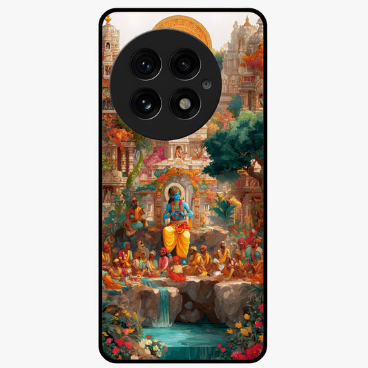 Sacred Sunlight Gods Glass Case for 1+13 powerful front view featuring divine artwork bathed in golden sunlight