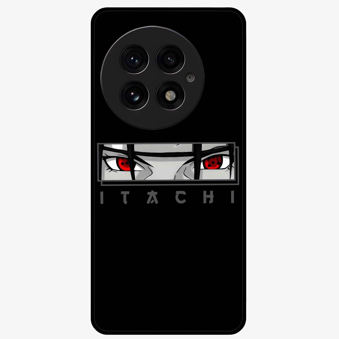 Scarlet Gaze Dominance Glass Case for 1+13 dramatic front view featuring intense red themed artwork