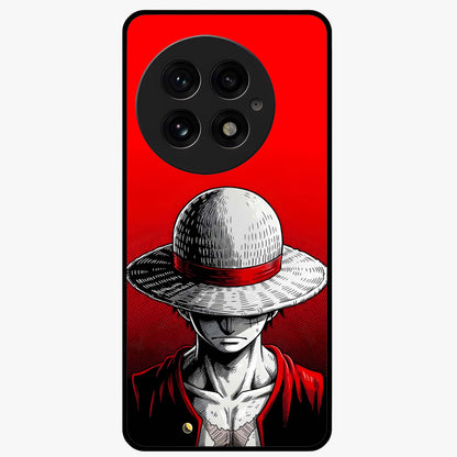 Scarlet Pirate Resolve Glass Case for 1+13 bold front view featuring pirate themed artwork in red hues