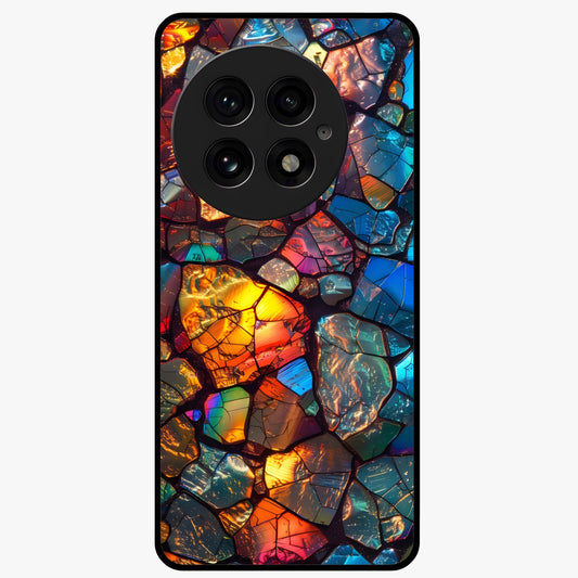 Shattered Light Glass Case for 1+13 artistic front view featuring abstract broken light inspired artwork