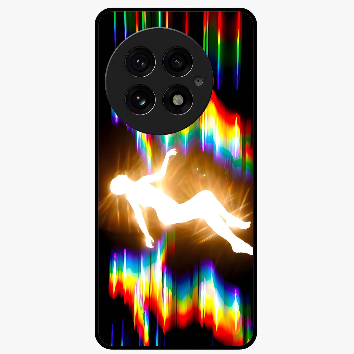 Soul in Spectrum Glass Case for 1+13 artistic front view featuring colorful spectrum inspired artwork