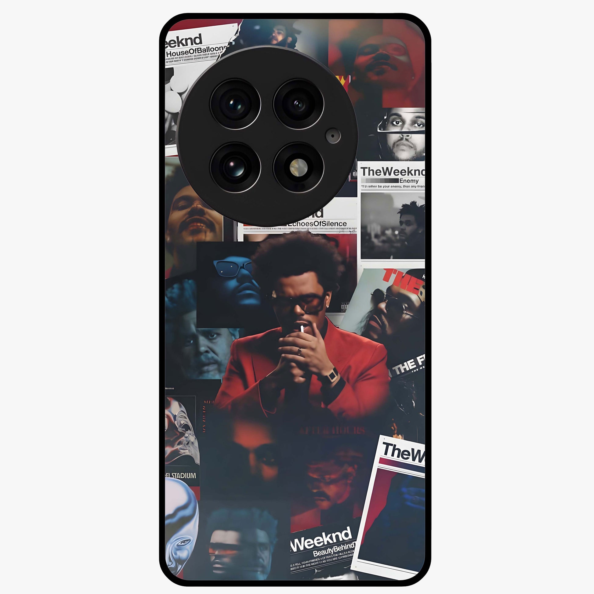 The Weeknd Glass Case for 1+13 stylish front view featuring music inspired artistic artwork