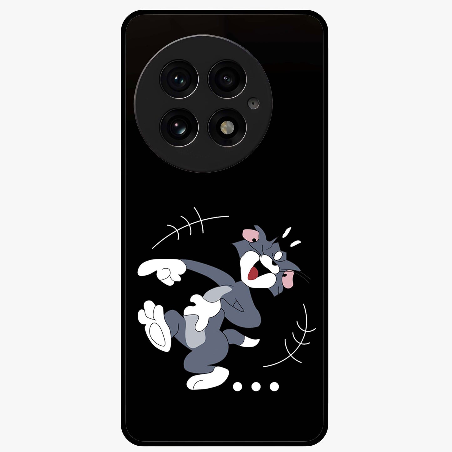 Tom in Trouble Glass Case for 1+13 playful front view featuring animated character artwork in humorous theme