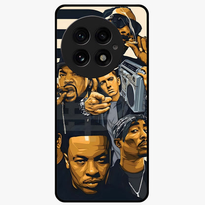 Urban Rap Legends Glass Case for 1+13 bold front view featuring street inspired music artwork