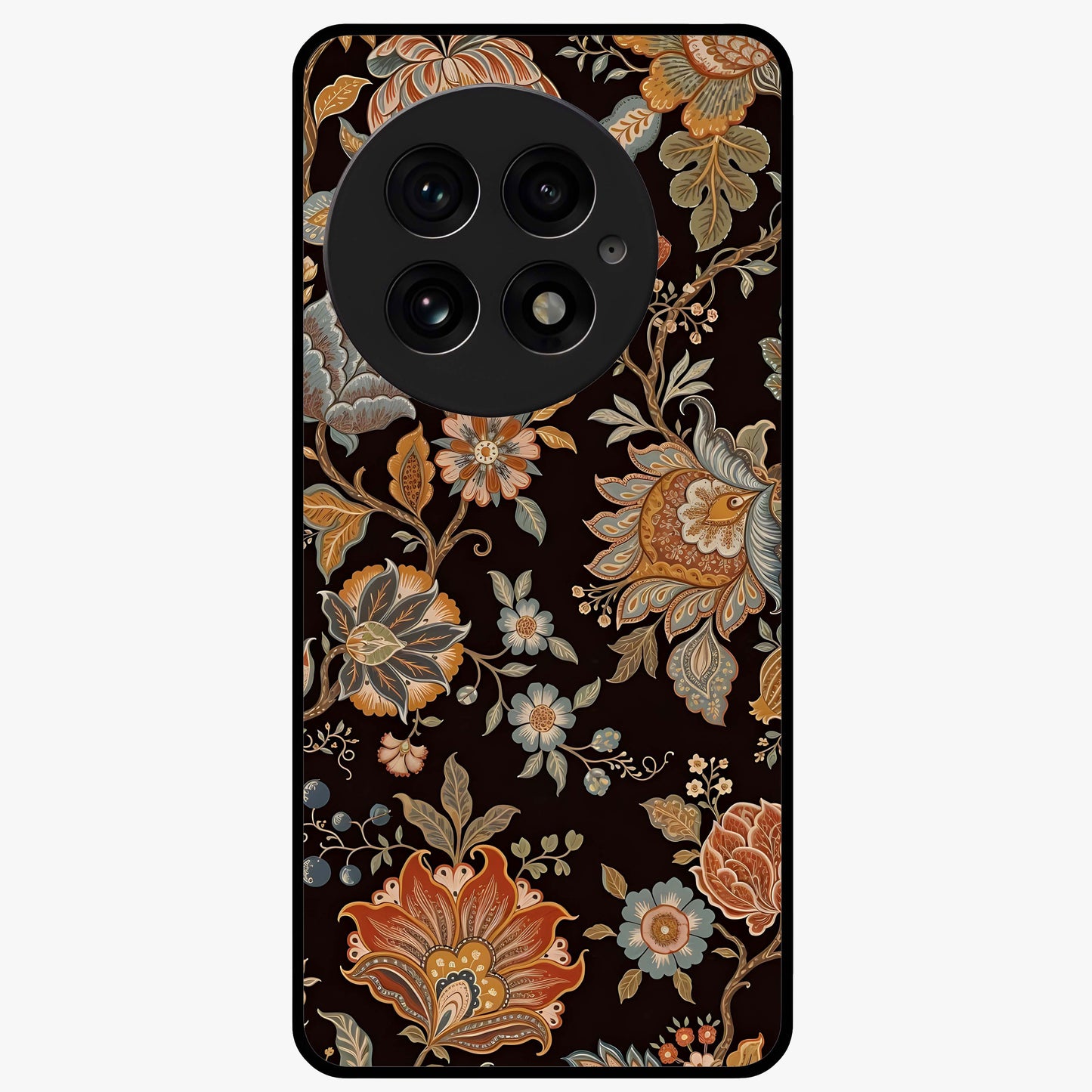 Vintage Floral Dream Glass Case for 1+13 dreamy front view featuring soft vintage inspired floral artwork