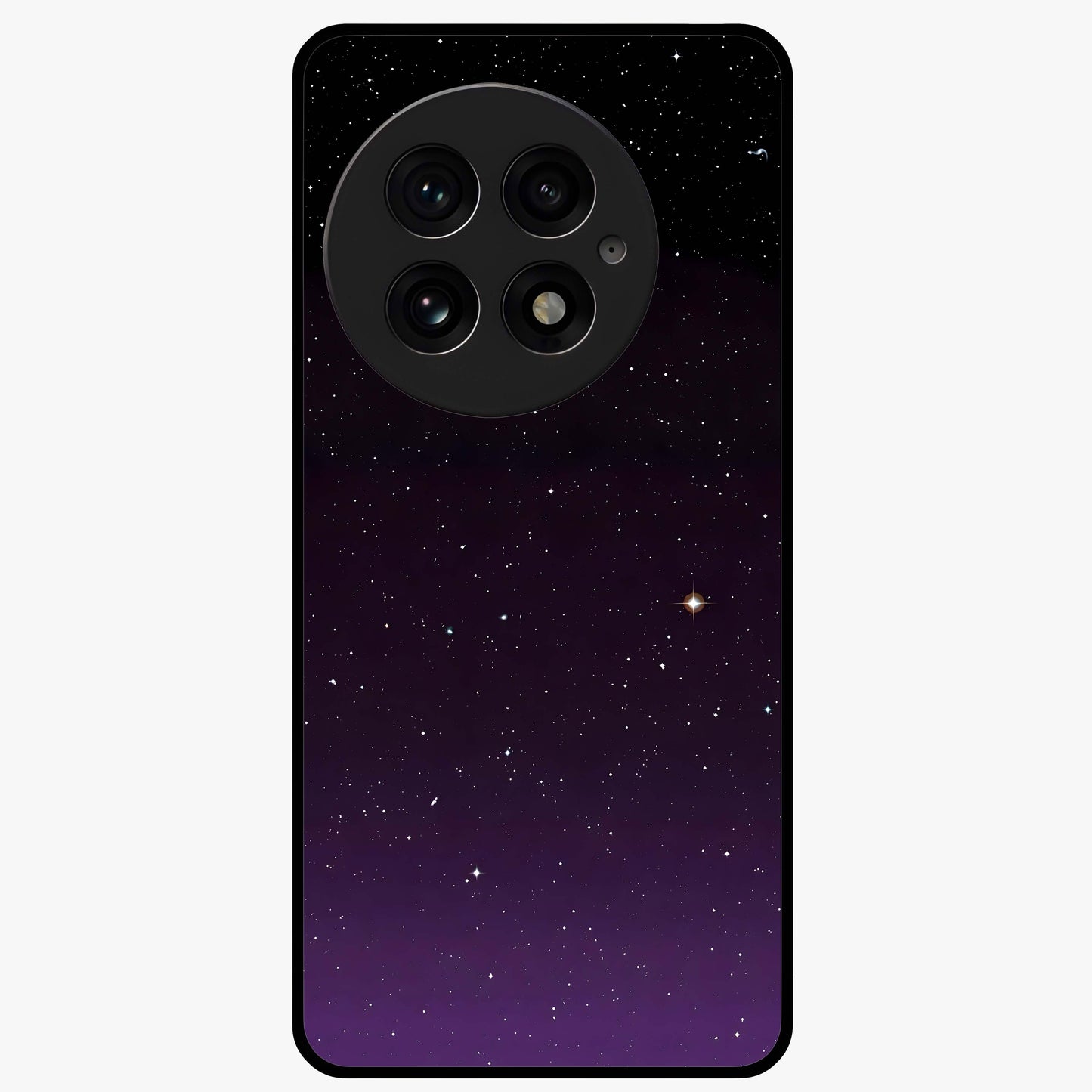 Violet and Black Shade Glass Case for 1+13 striking front view featuring deep violet and black gradient artwork