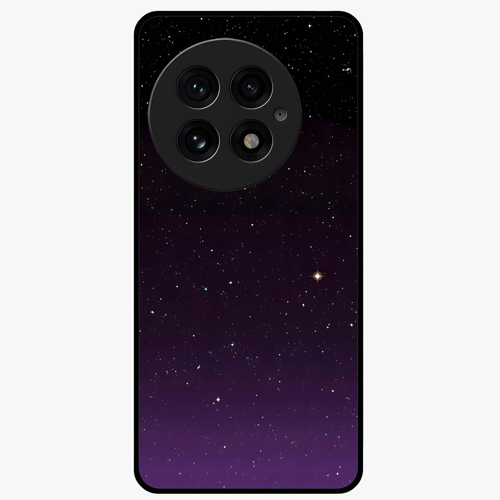 Violet and Black Shade Glass Case for 1+13 striking front view featuring deep violet and black gradient artwork
