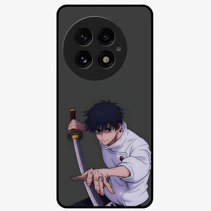 Void Silence Aesthetic Glass Case for 1+13 minimalist front view featuring dark abstract artwork with subtle tones