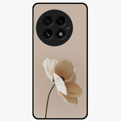 Whispering Petals Glass Case for 1+13 graceful front view featuring subtle floral artwork with airy vibe
