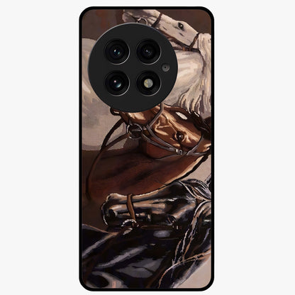 Wild Trio Gallop Glass Case for 1+13 powerful front view featuring three horses in motion with dynamic artwork