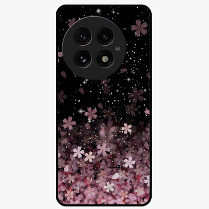 Small Starry Flowers Glass Case for 1+13 charming front view featuring tiny floral artwork with star accents
