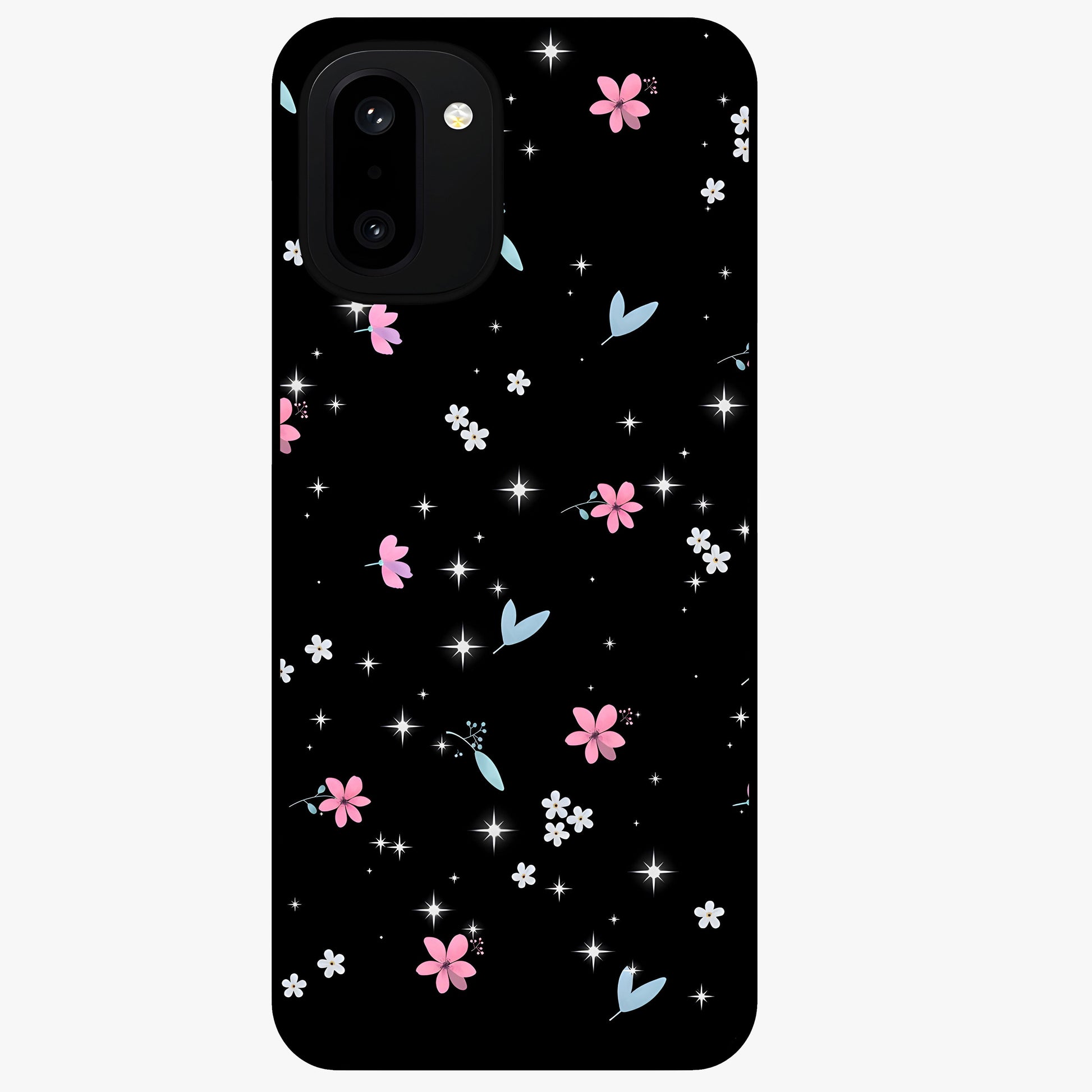 Black Aesthetic Wallpapers Glass Case for 1+15R bold front view featuring dark minimalist aesthetic artwork