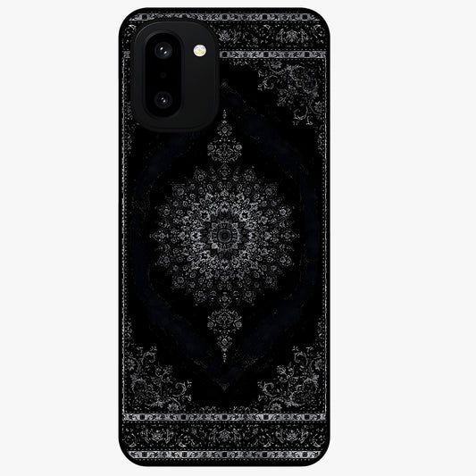 Black Persian Carpet Glass Case for 1+15R rich front view featuring intricate Persian carpet pattern artwork