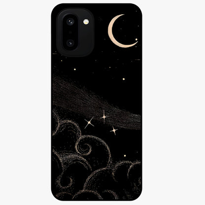 Celestial Midnight Veil Glass Case for 1+15R dramatic front view featuring deep midnight sky artwork