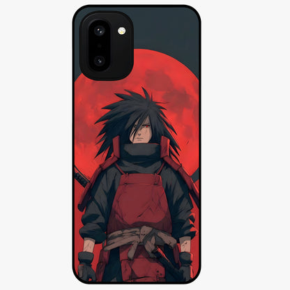 Crimson Moon Warlord Glass Case for 1+15R dramatic front view featuring warrior themed artwork under crimson moonlight