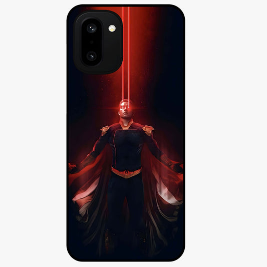 Crimson Vision Ascension Glass Case for 1+15R bold front view featuring visionary crimson themed artwork