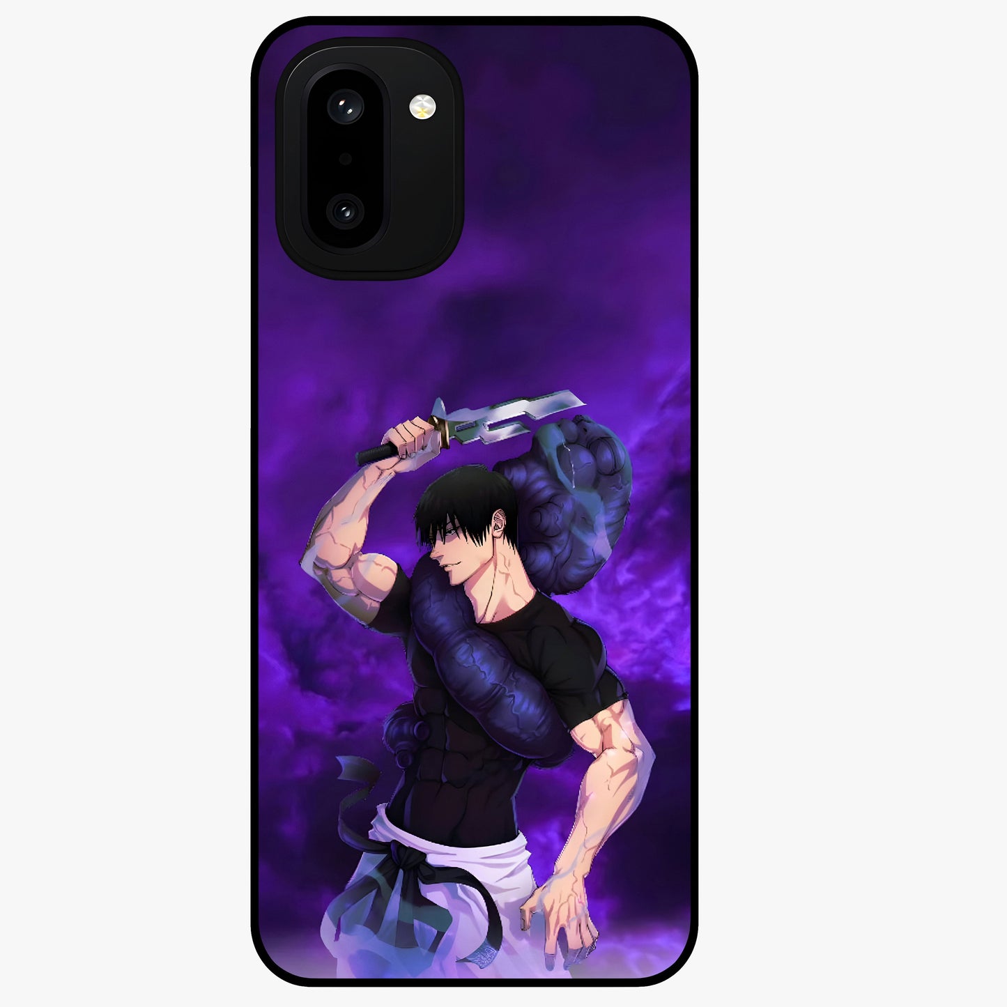 Cursed Strength Ascension Glass Case for 1+15R powerful front view featuring dark ascension themed artwork
