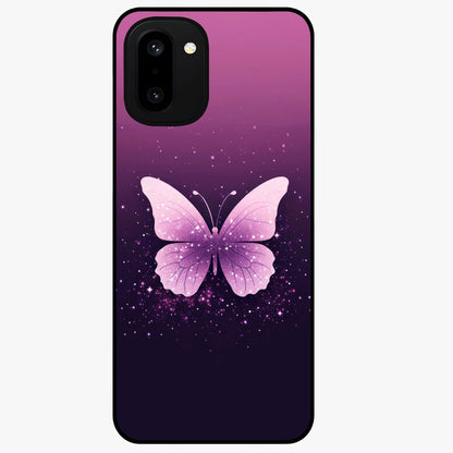 Cute Starry Butterfly Glass Case for 1+15R dreamy front view featuring butterfly artwork with sparkling star accents