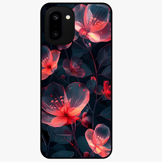 Dark Shade of Flower Glass Case for 1+15R artistic front view featuring floral artwork in deep shadow tones