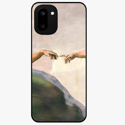 Divine Touch Art Glass Case for 1+15R artistic front view featuring expressive spiritual inspired artwork