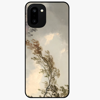 Dreamlike Wind Field Glass Case for 1+15R serene front view featuring flowing meadow artwork with soft wind inspired tones