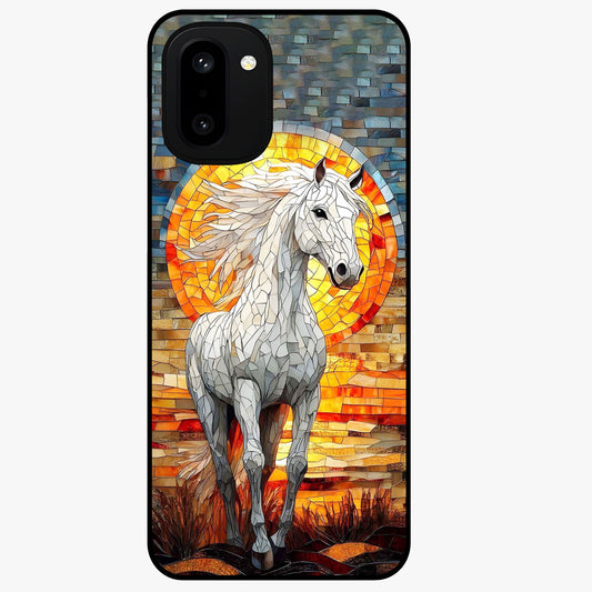 Elected Horse Glass Case for 1+15R bold front view featuring powerful horse illustration artwork