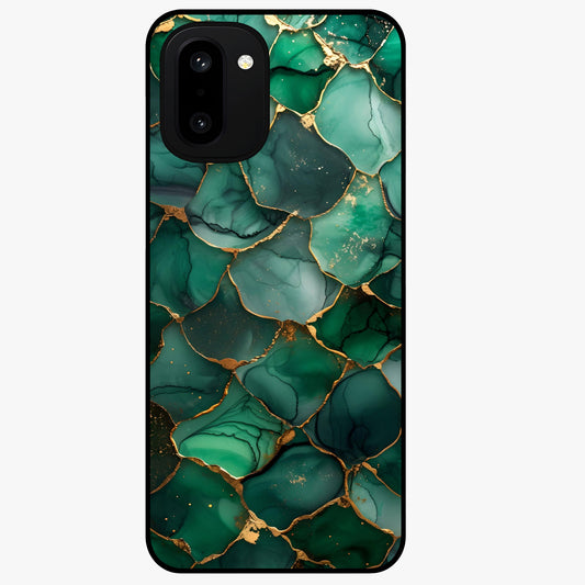 Geometric Polyester Pattern Glass Case for 1+15R modern front view featuring abstract geometric pattern artwork