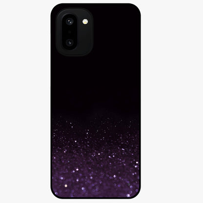 Glittery Purple Bokeh Glass Case for 1+15R vibrant front view featuring sparkling purple bokeh artwork