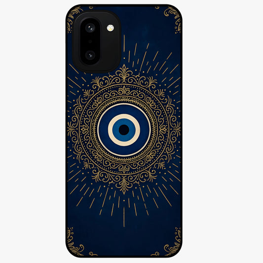 Golden Heart Glow Glass Case for 1+15R romantic front view featuring glowing golden heart artwork