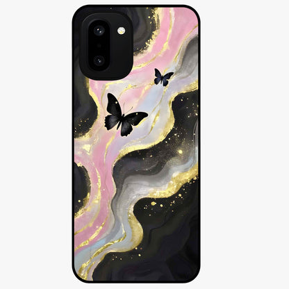Golden Moon Horizon Glass Case for 1+15R serene front view featuring glowing golden moon over horizon artwork