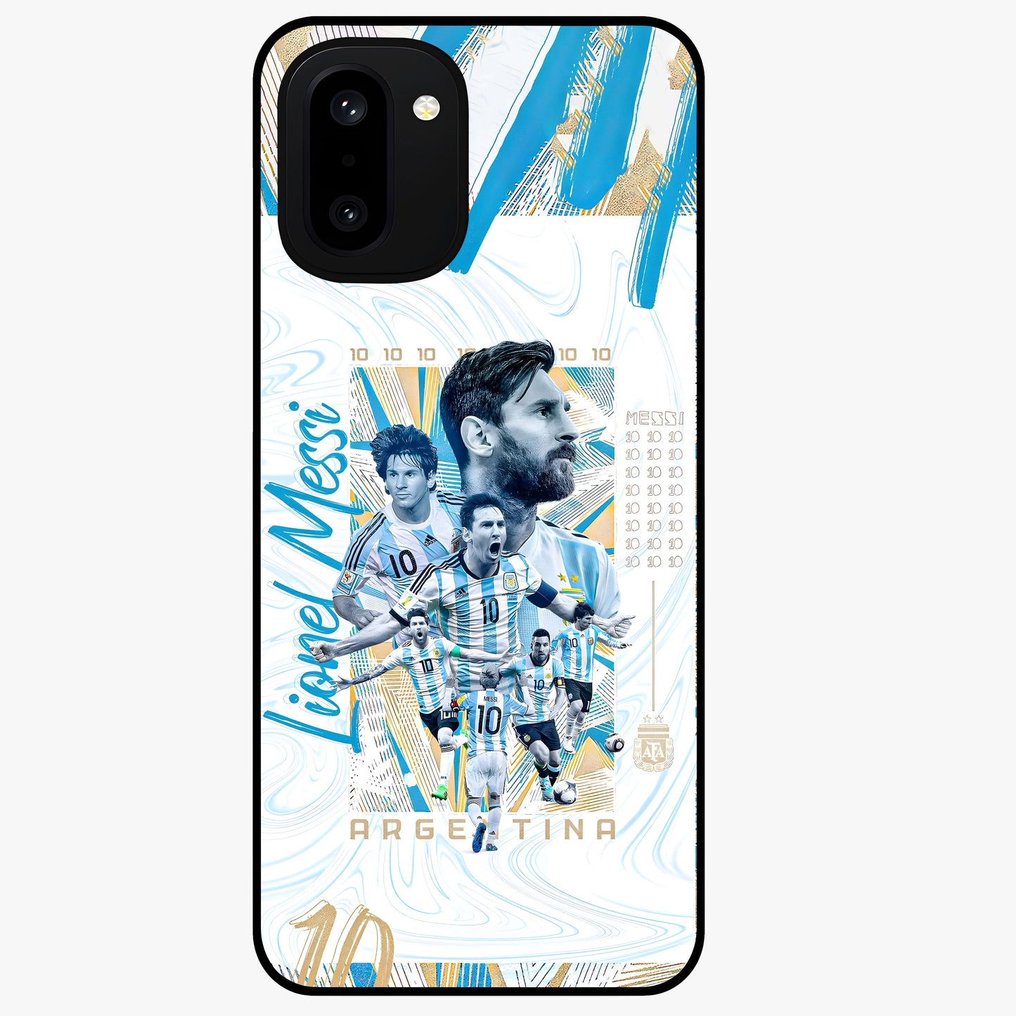 Golden Shadow Commander Glass Case for 1+15R powerful front view featuring dramatic commander themed artwork