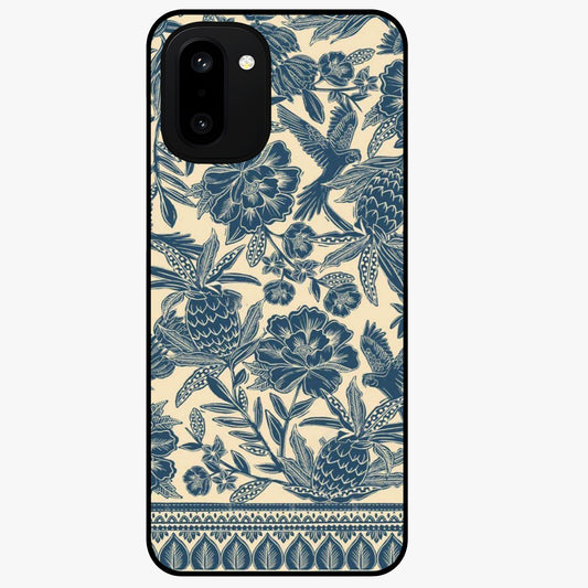 Heirloom Wild Bloom Glass Case for 1+15R elegant front view featuring vintage inspired wild floral artwork