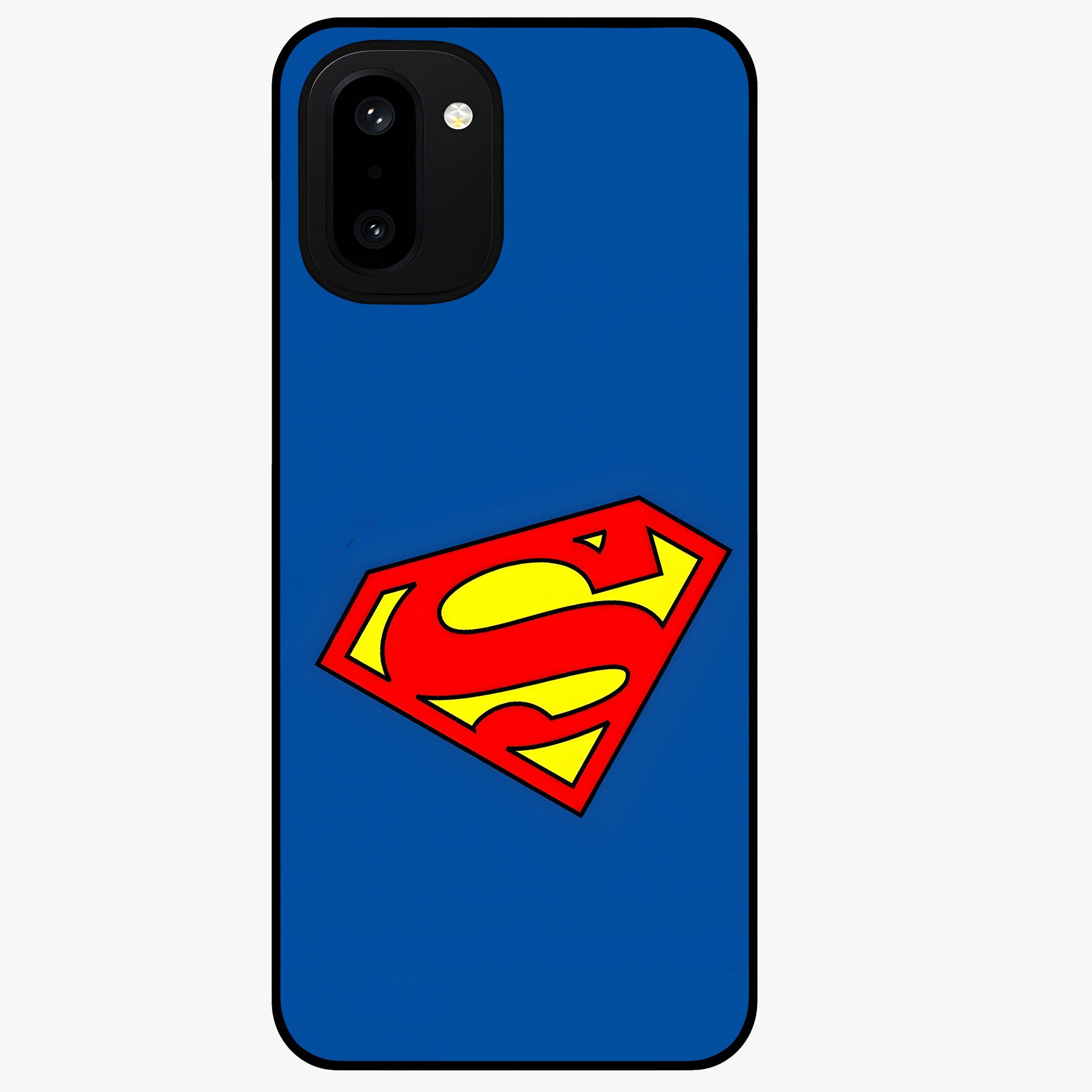 Legendary Hero Emblem Glass Case for 1+15R bold front view featuring powerful emblem inspired artwork