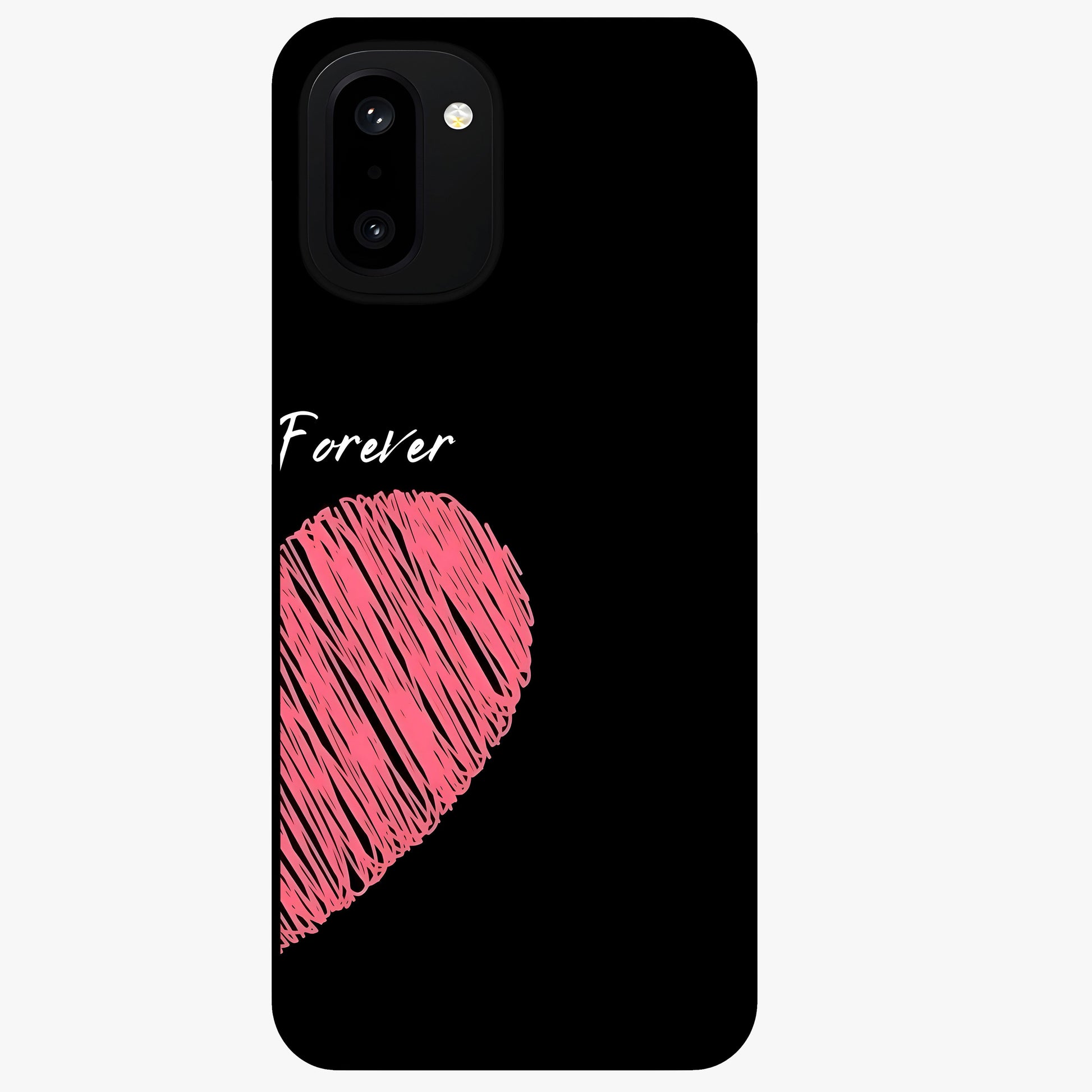 Love Forever Together Right Glass Case for 1+15R romantic front view featuring complementary couple artwork